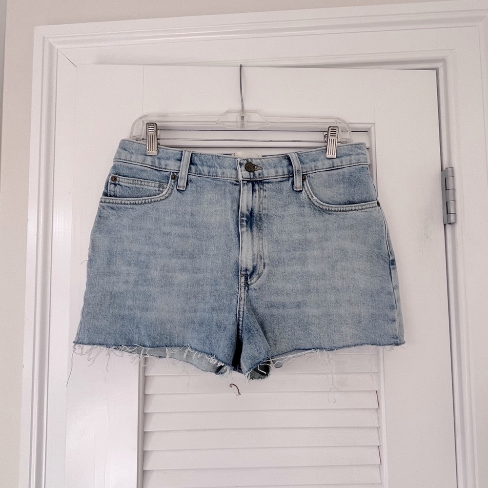 Urban Outfitters BDG Denim Raw Edge Shorty Shorts